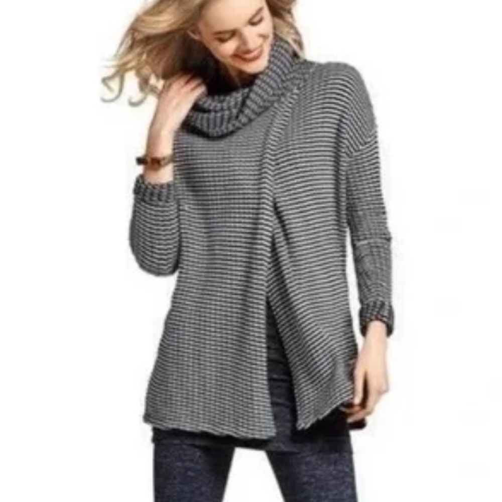 Cabi Striped Fergie Cowl Neck Sweater- Size L